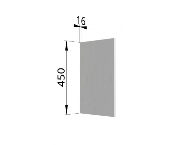 Панель торцевая (для шкафа горизонтального высотой 450 мм) ВПГ Мелисса (Графит скин)