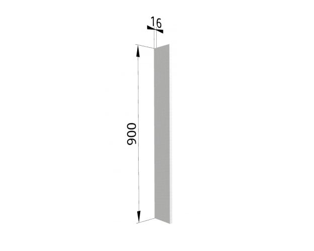 Панель торцевая (для шкафа верхнего торцевого высотой 900 мм) ВПТ 400 Мелисса (Пудра скин)