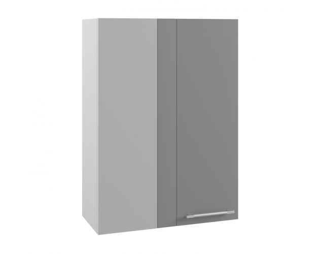 Угловой шкаф Тренто ВПУ 650 левый (Серый Эмалит/Серый/высокий/верхний)