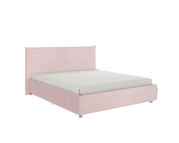 Кровать 1,6 Квест с основанием (Нежно-розовый велюр)