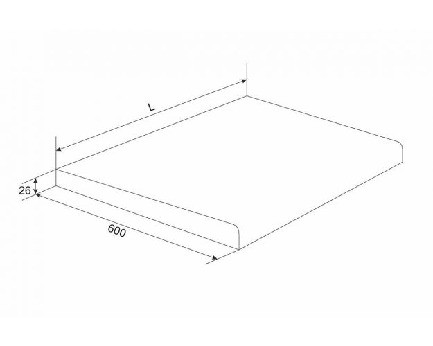 Столешница постформинг H26 L1600 мрамор итальянский