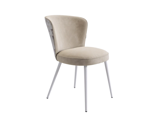 Стул Адам пломбир (велюр) / белый