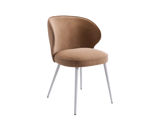 Стул Гудвин бежевый (велюр) / белый