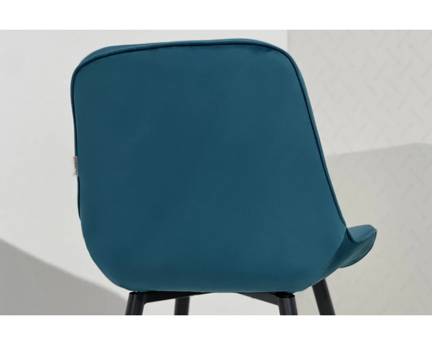 Стул Лари зеленый (велюр) / черный