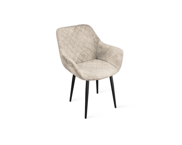 Стул «Дастин» К1С Черный/Микровелюр Wellmart Dark Beige