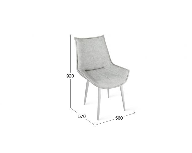Стул металлический «Тейлор» К1С Исп. 2 Белый/Микровелюр Duna Silver