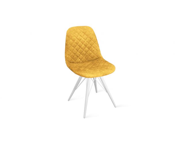 Стул «Ричи» К3 Белый/Микровелюр Wellmart Yellow