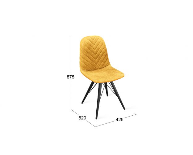 Стул «Шерри» К3 Черный муар/Микровелюр Wellmart Yellow