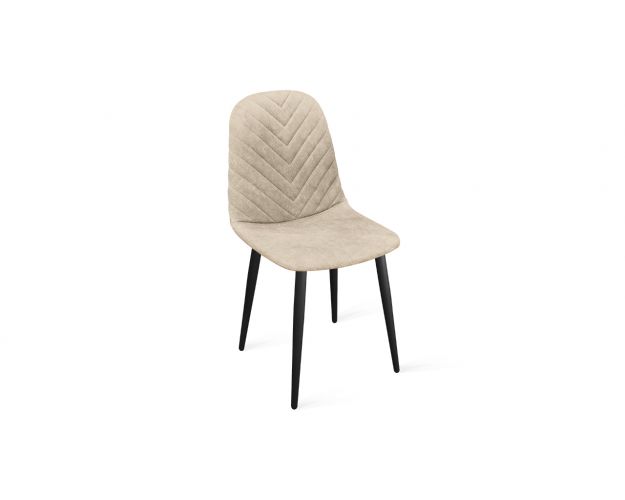 Стул «Шерри» К1С Черный муар/Микровелюр Wellmart Dark Beige